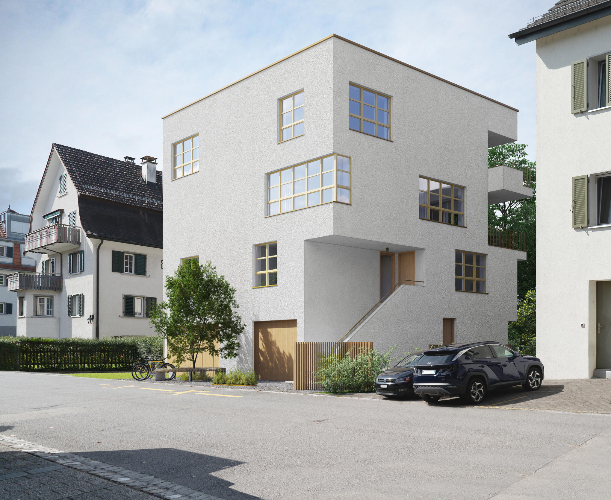 Attika Wohnung_Wohnzimmer-Küche